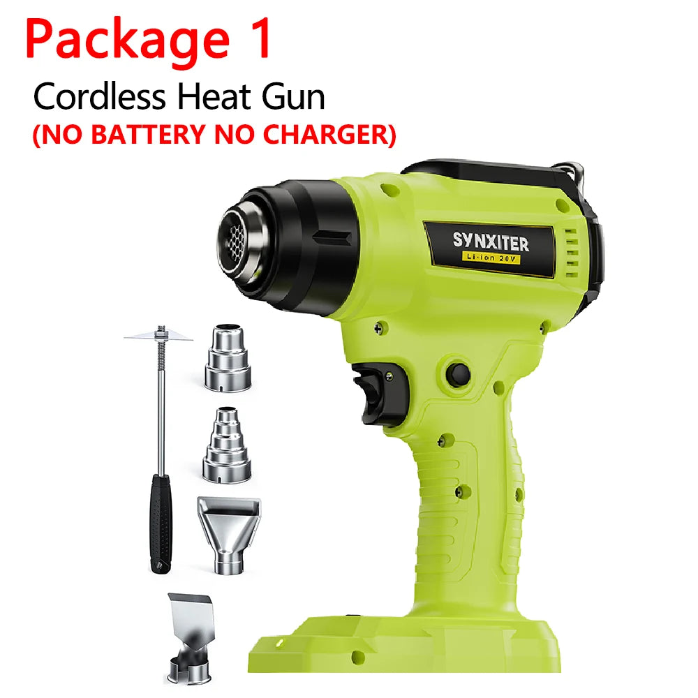 Nananuu Cordless Heat Gun for Ryobi 18V - 5 Nozzles Included