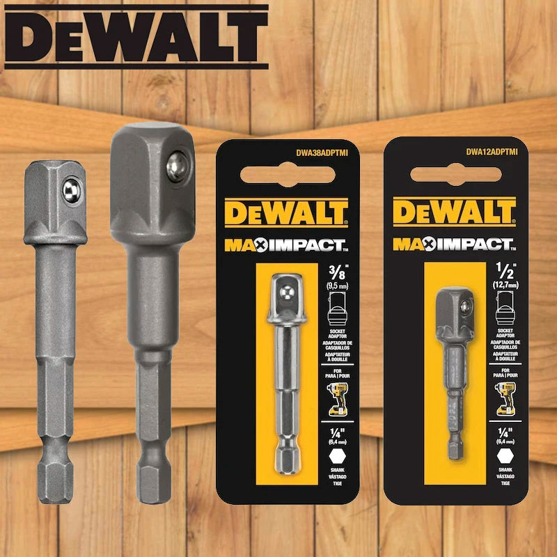 DEWALT 1/4" to 1/2" & 3/8" Square Adapter for Impact Drivers