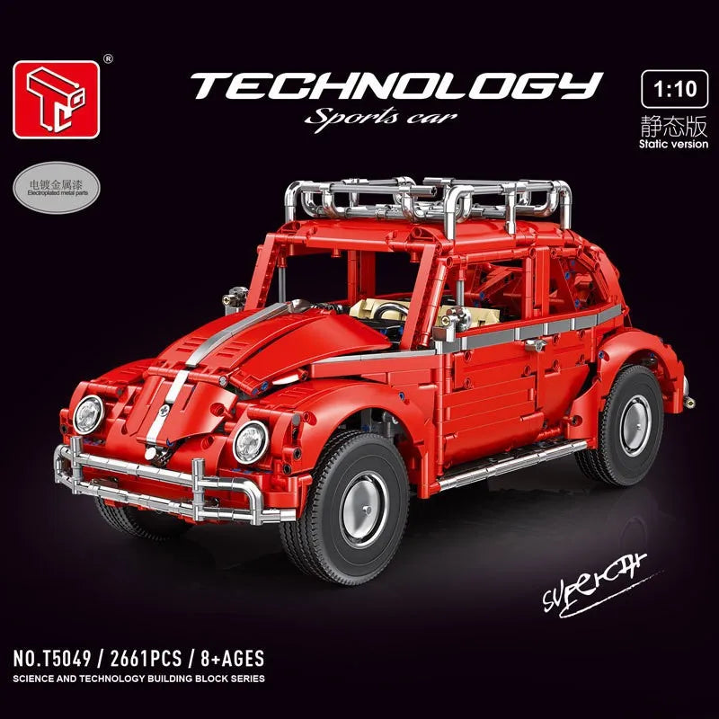2661Pcs Retro Beetle Sports Car Building Blocks Set for Adults & Kids