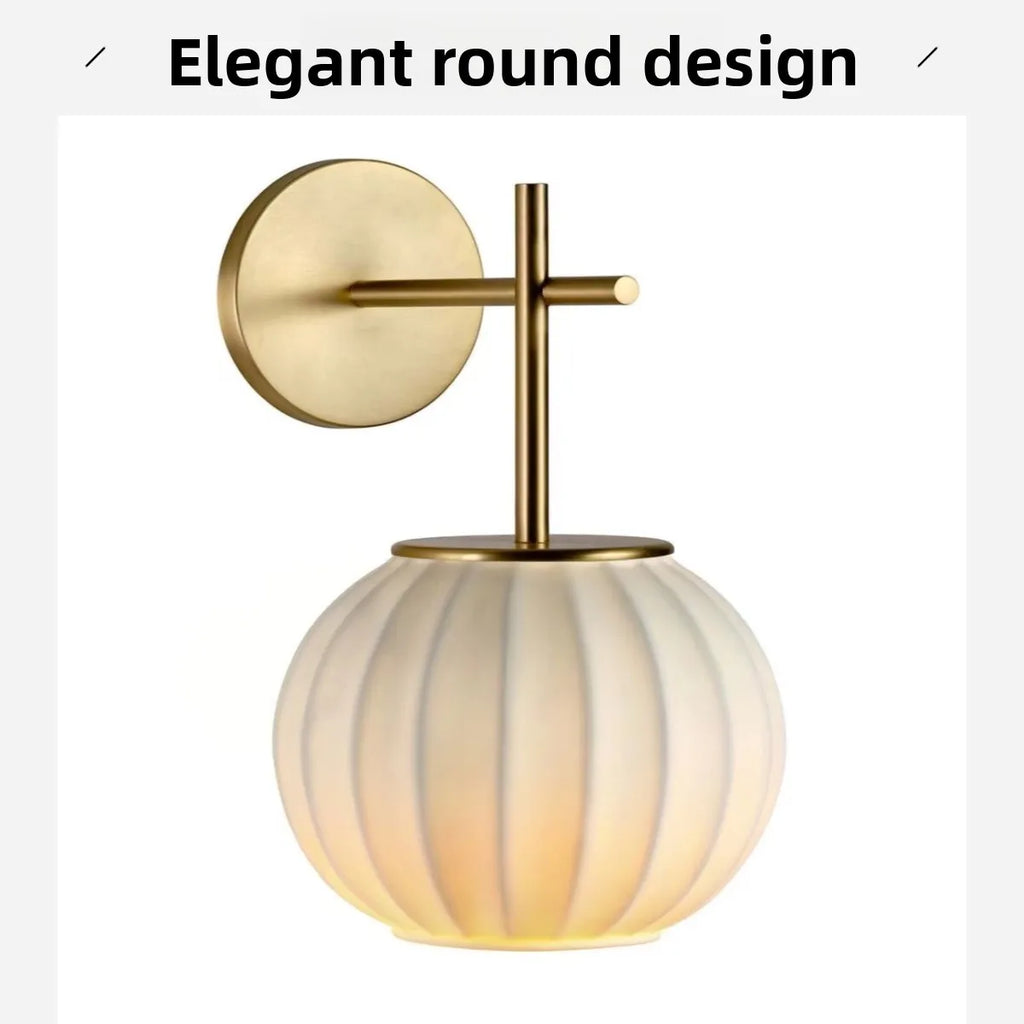 Elegant Retro Chinese Style Silk Wall Sconce Lamp - Bedside Lighting
