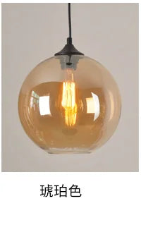 Colorful Handcrafted Glass Ball Pendant Light for Modern Dining Spaces