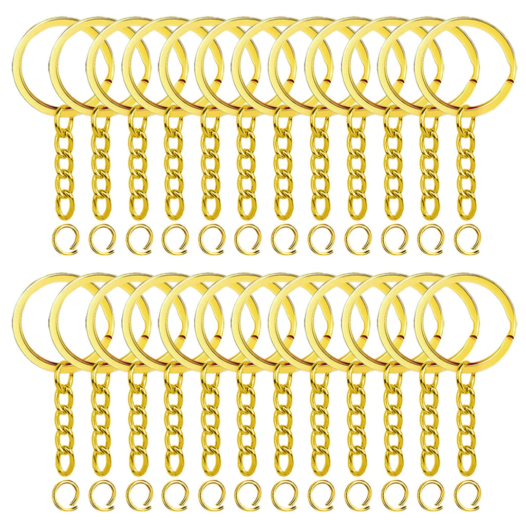 Versatile Keychain Rings Set for Crafts & Accessories - 18/30/50 Pack
