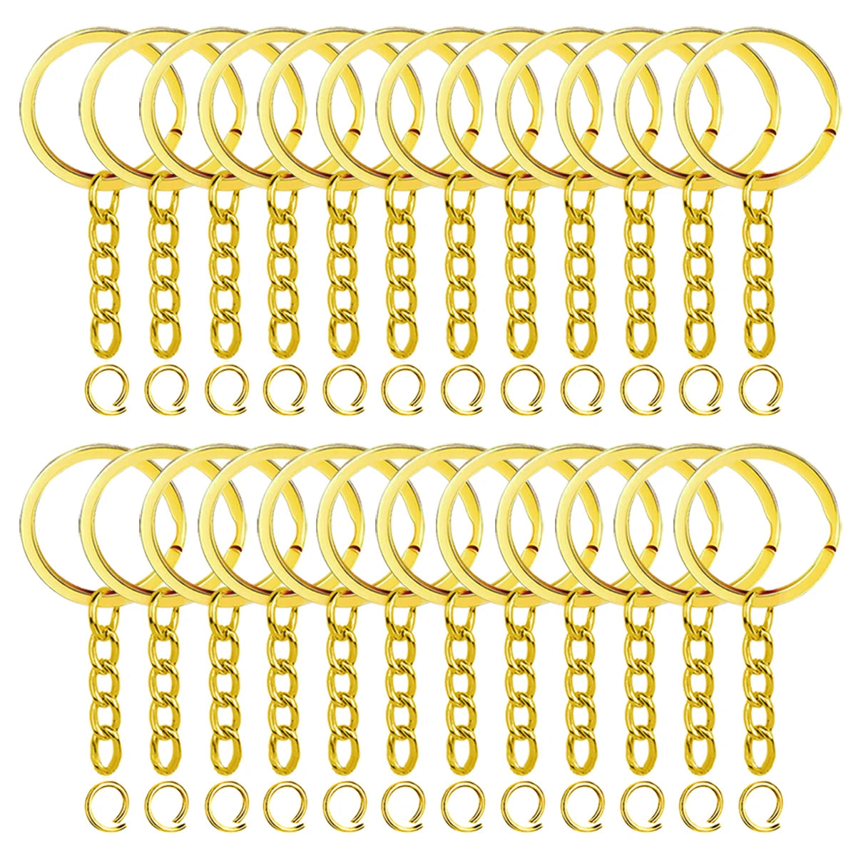Versatile Keychain Rings Set for Crafts & Accessories - 18/30/50 Pack