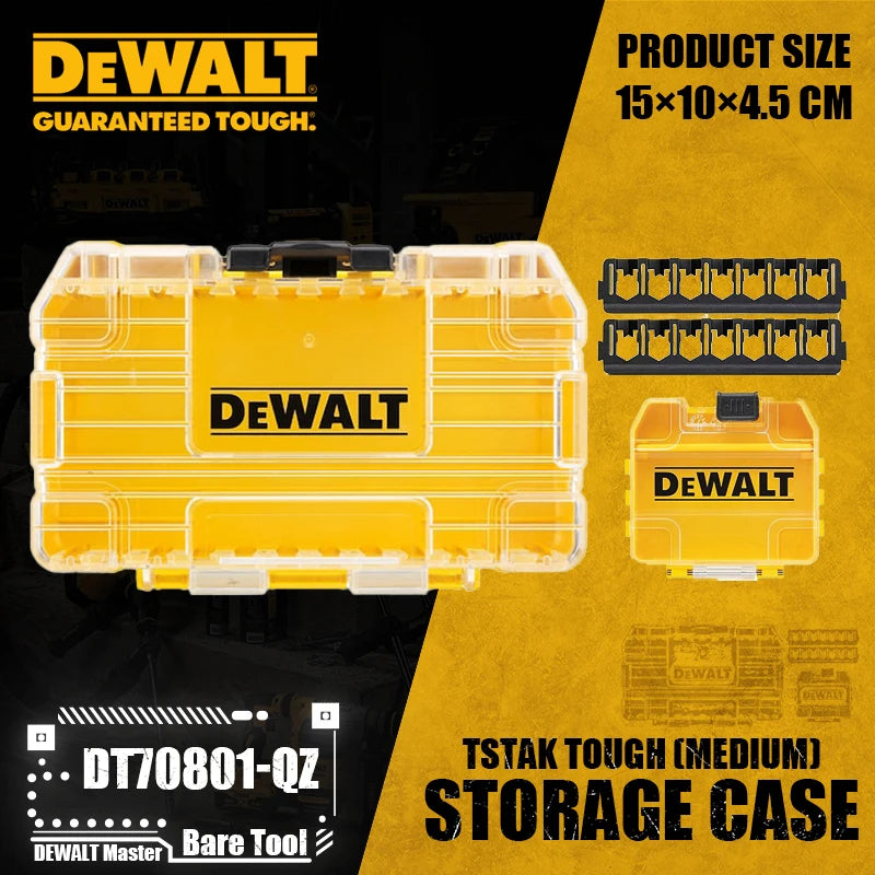 DEWALT TSTAK Tough Storage Cases & Screwdriver Bit Organizers