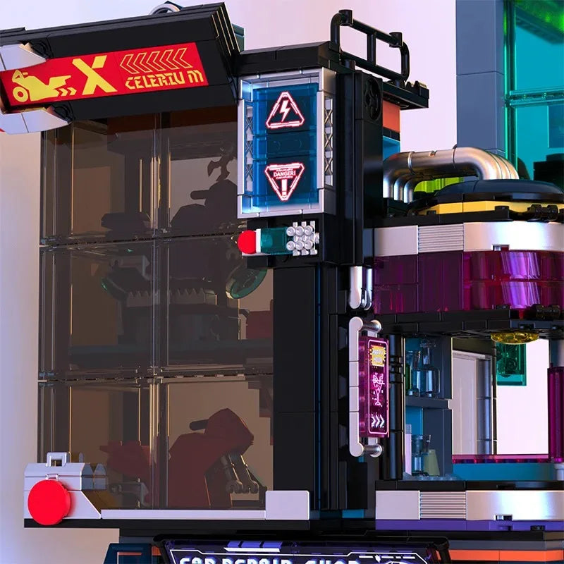 2098PCS Cyberpunk City Building Blocks Set - Creative Modular Design