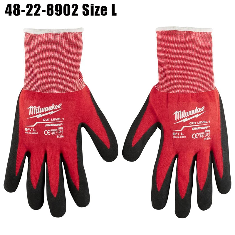 Milwaukee Cut Resistant Nitrile Work Gloves - Touchscreen Compatible