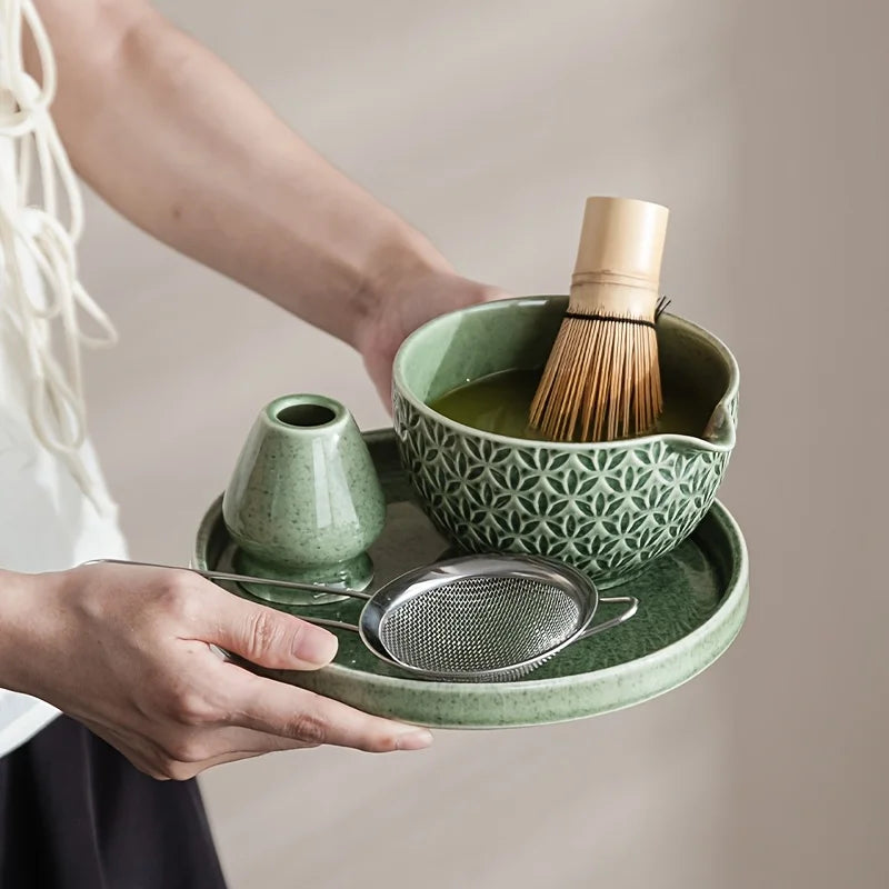 Authentic Japanese Matcha Tea Set - Bowl, Whisk & Accessories