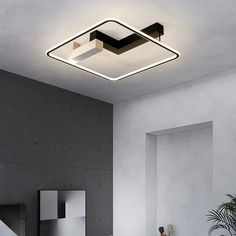 Modern Minimalist Square Ceiling Light | Dimmable 110W LED Fixture