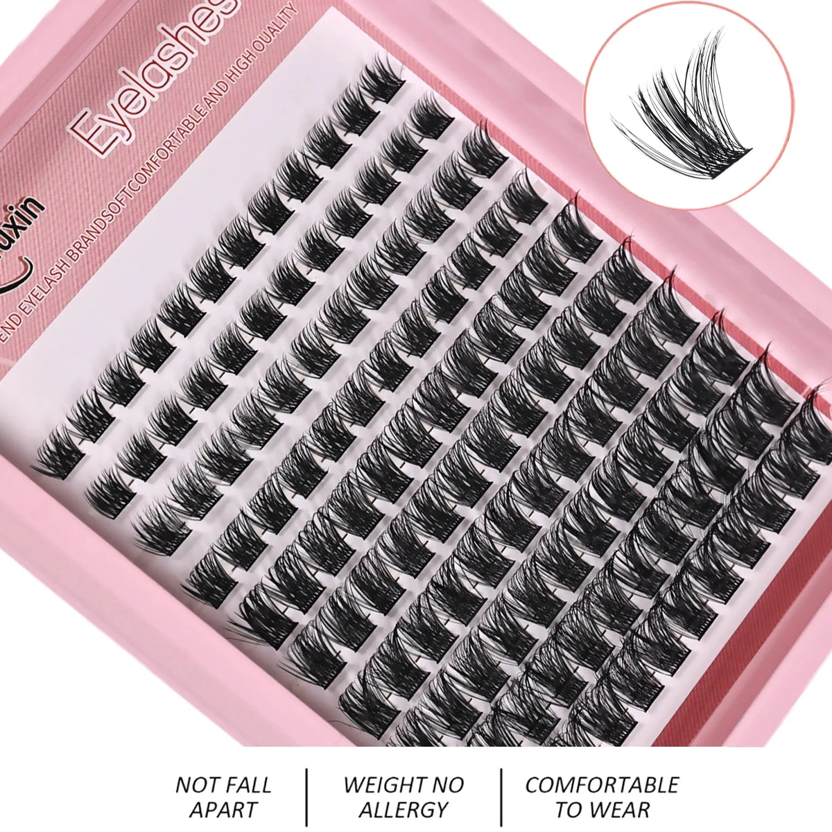 120 Pcs Cluster Lashes - D Curl Wispy Individual Eyelash Extensions