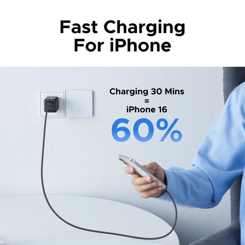 UGREEN 45W GaN USB-C Fast Charger - Rapid & Universal Compatibility
