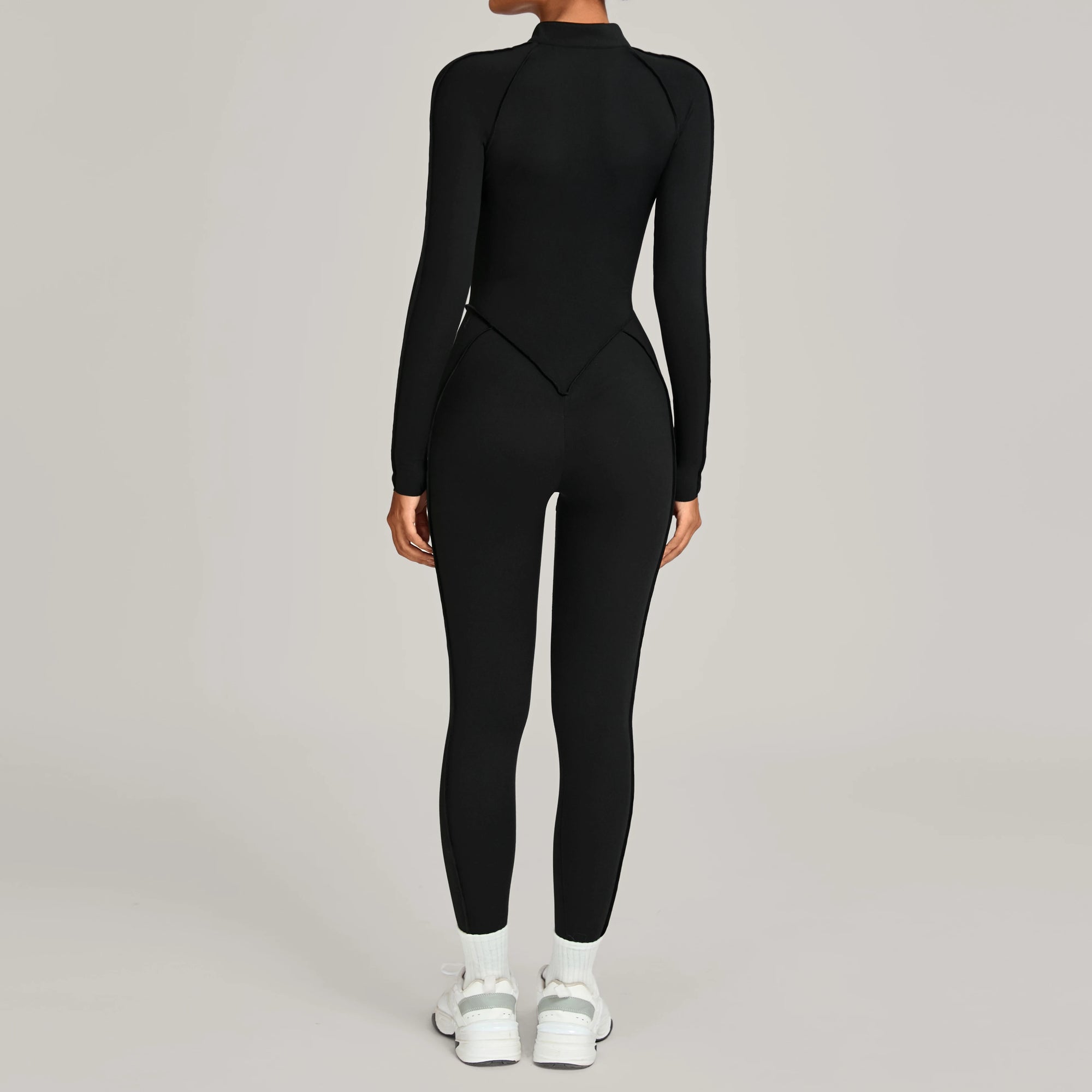 ZEEHOOH Women's High Elasticity Yoga Zipper Bodysuit