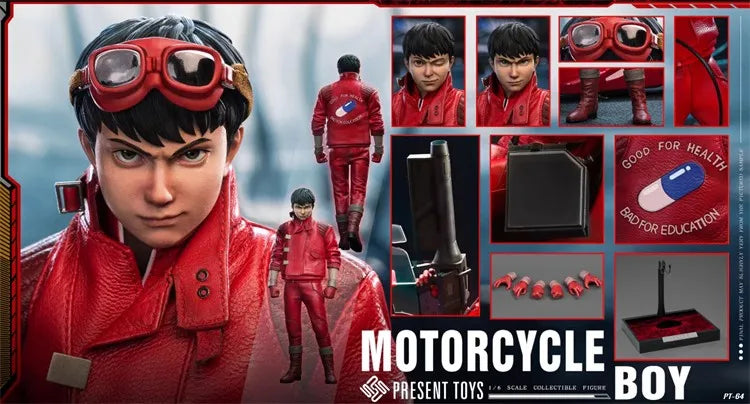 2025 Akira Motorcycle Boy Action Figure 1/6 Scale Collectible Set