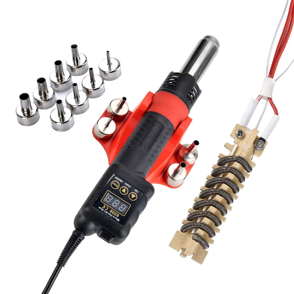 JCD 8208 750W Micro Hot Air Gun with LCD Display - Versatile Soldering Tool