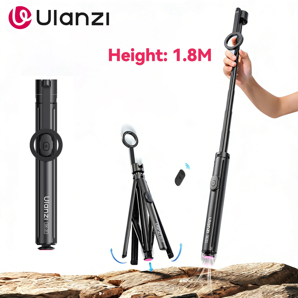 Ulanzi SK-21 Magnetic Tripod & Selfie Stick for Smartphones