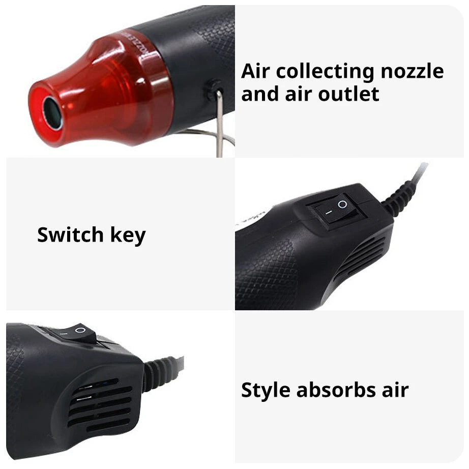 220V Hot Air Tool - Mini Heat Blower for DIY Crafting & Soldering