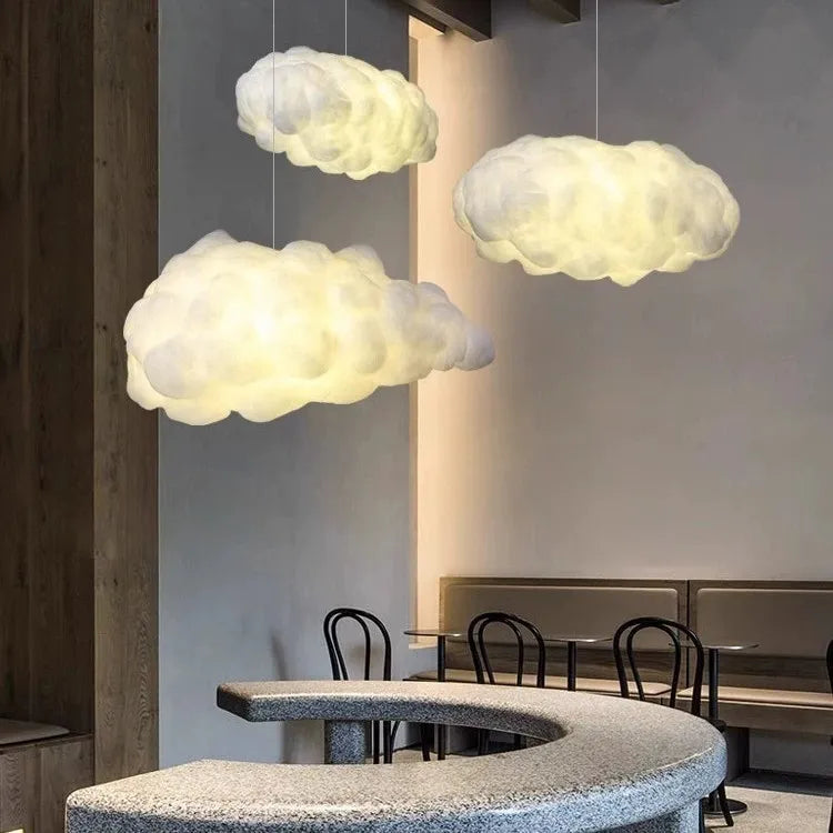 Nordic Cloud Pendant Light - Colorful LED Chandelier for Kids' Room