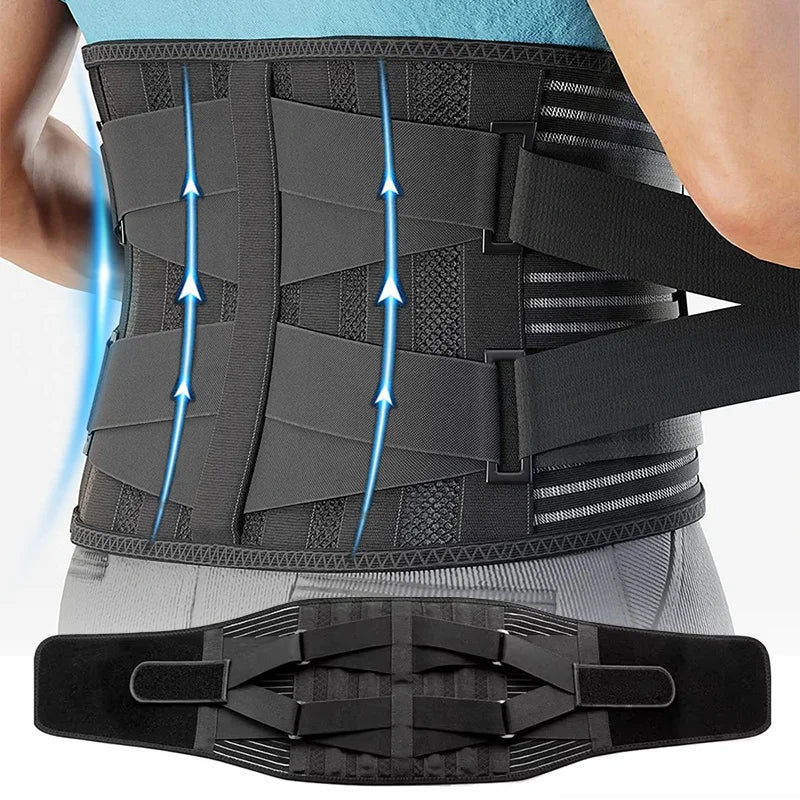 Breathable Back Brace for Lower Back Pain Relief - Support for Heavy Lifting