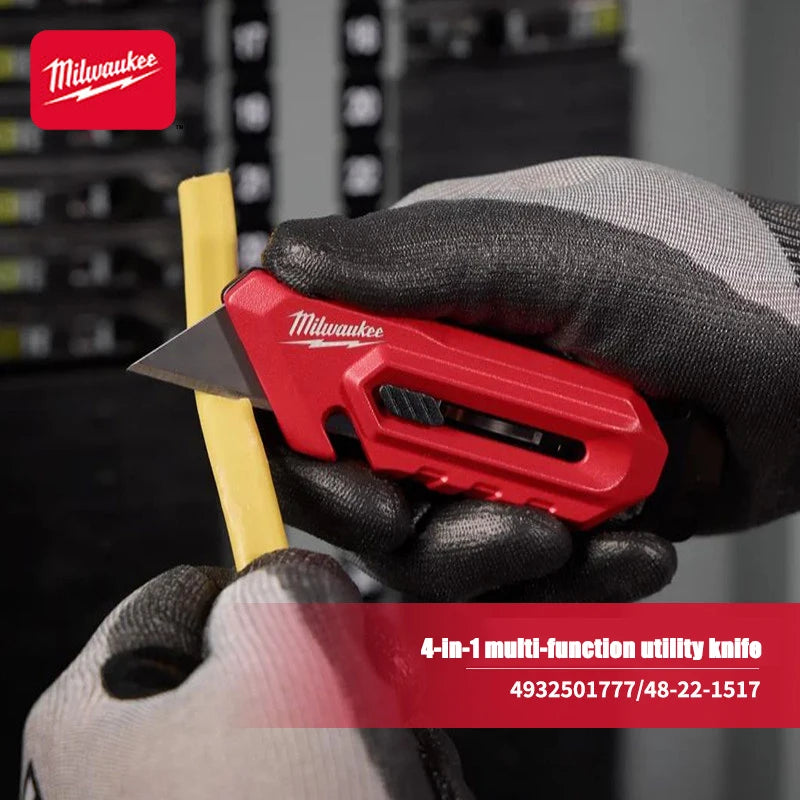 Milwaukee 4-in-1 Folding Utility Knife - Versatile Paper Cutter & Box Opener