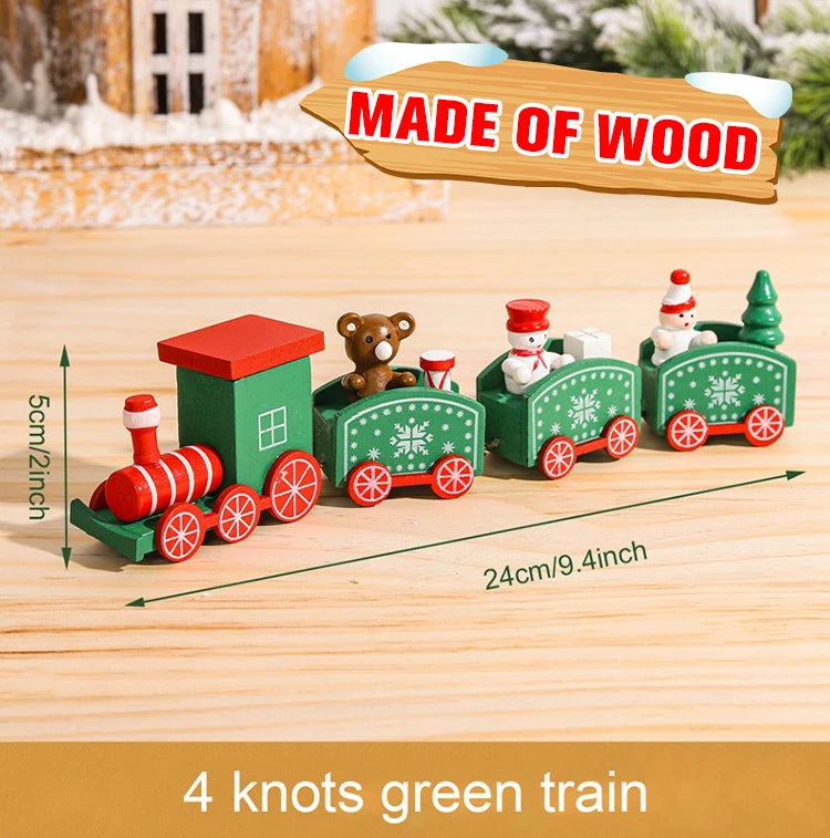 Christmas Train Ornament – Festive Wooden & Plastic Holiday Decor