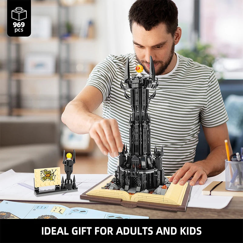 Enchanting Magic Castle Building Blocks Set - 969PCS Dark Tower Model