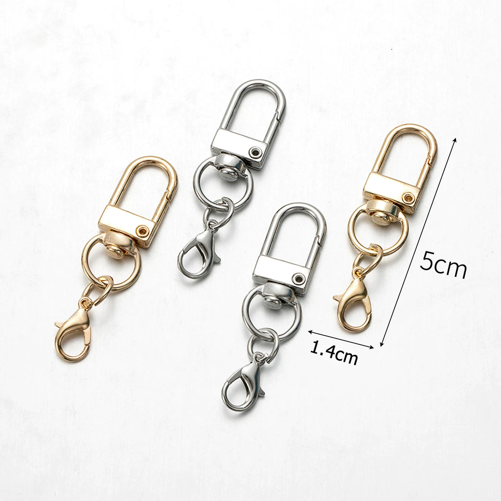 Vibrant Keyring Lobster Clasps with Chains for DIY Jewelry Making