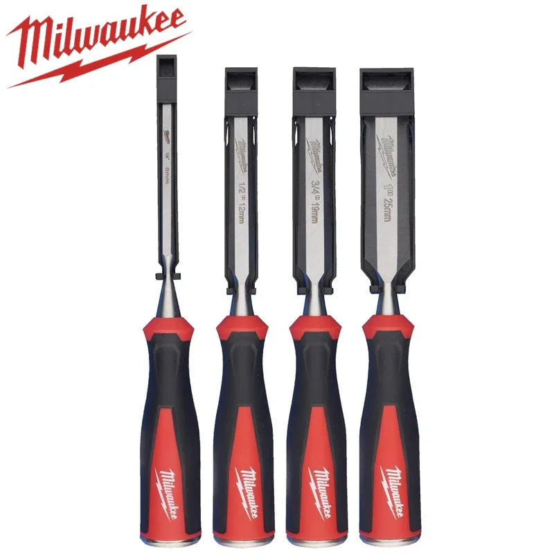 Milwaukee 4-Piece Wood Chisel Set - Ergonomic & Precision Engineered