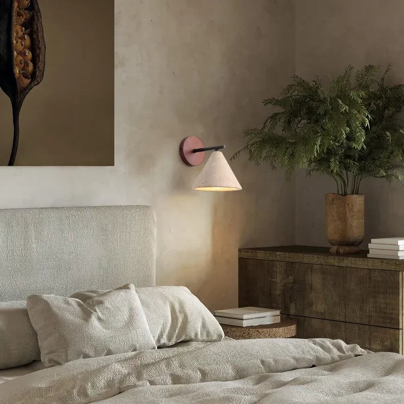 Natural Stone LED Wall Sconce - Elegant Home Lighting Solution