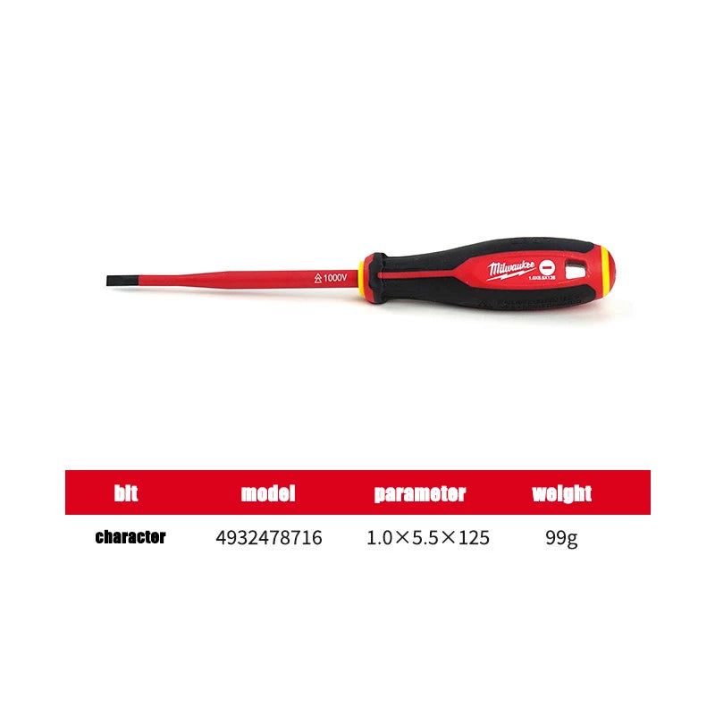 Milwaukee Insulated Magnetic Screwdriver Set – Versatile Electrician Tool