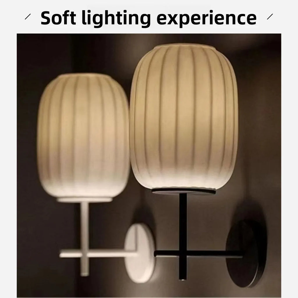 Elegant Retro Chinese Style Silk Wall Sconce Lamp - Bedside Lighting