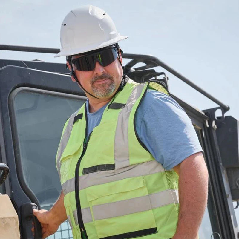 Milwaukee Large Format Safety Glasses - Tinted Anti-Scratch Anti-Fog Goggles