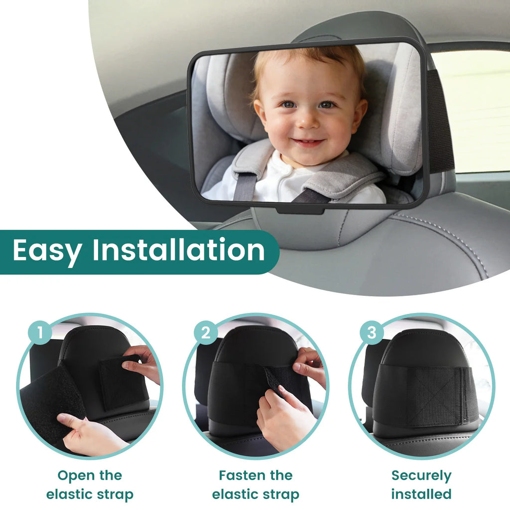 Shatterproof Baby Car Mirror - Safe Rearview Monitor for Infants