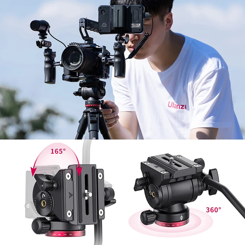 Ulanzi MT-56 OMBRA Tripod - Premium Metal Fluid Drag for Cameras & Smartphones