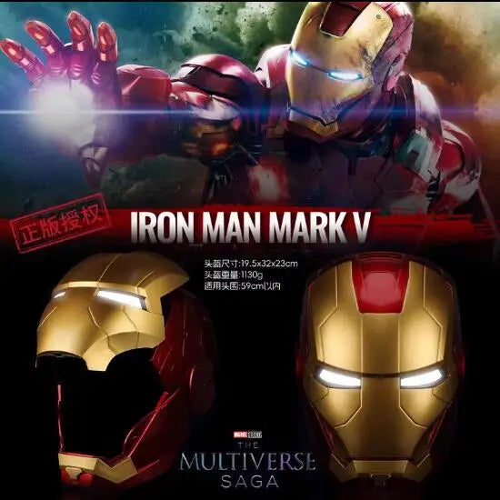 Electric Voice Helmet with LED Eyes - Cosplay Accessory