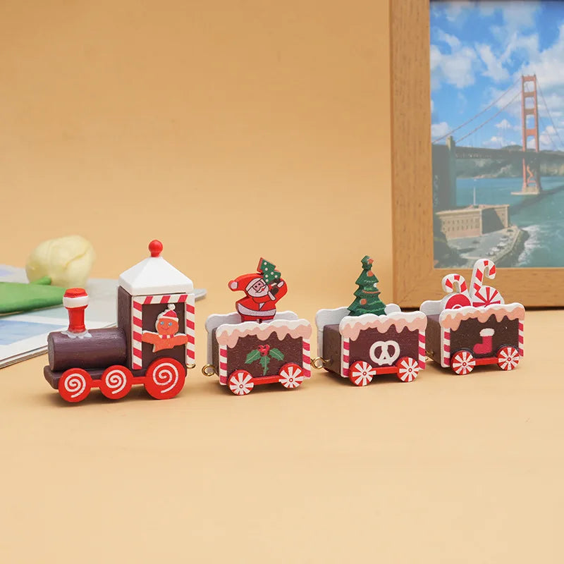 Festive Wooden Christmas Train Ornament - Perfect Holiday Decor