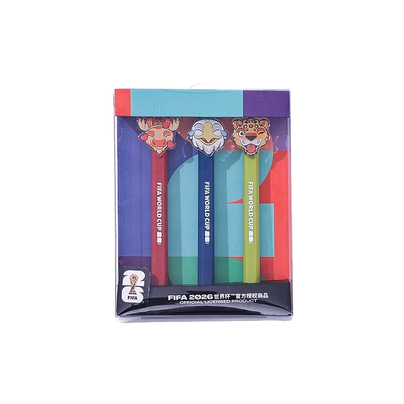 FIFA 2026 World Cup Mascot Retractable Gel Pen Set - Quick-Drying