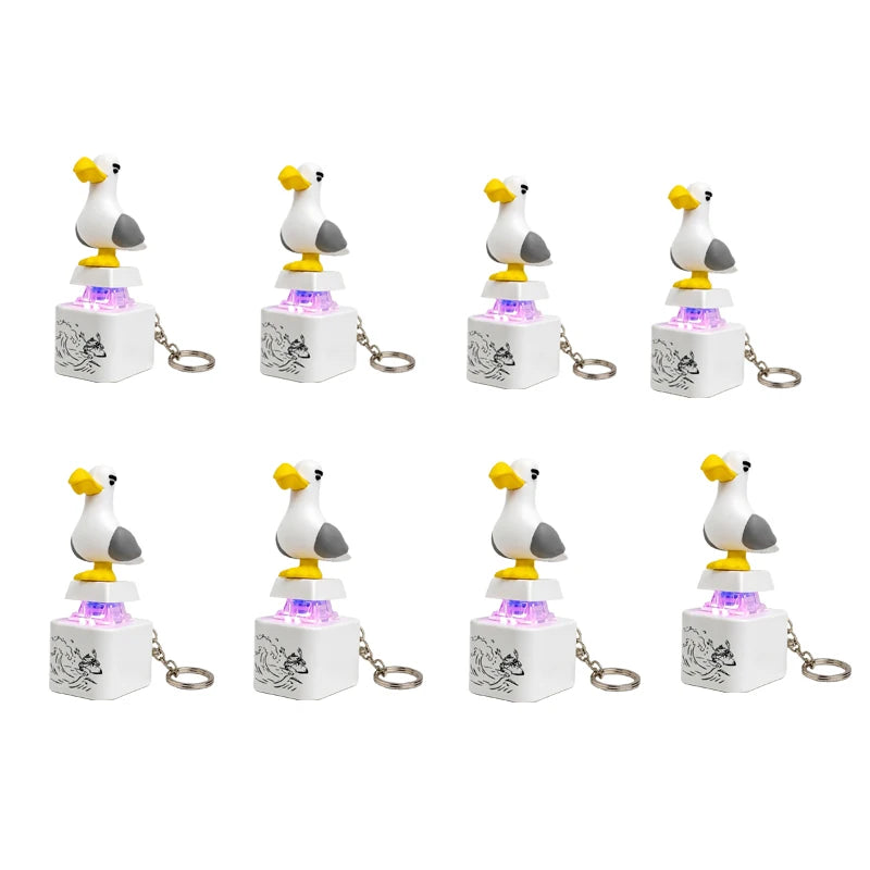 Rechargeable Interactive Sound Keychain - Playful Seagull Call