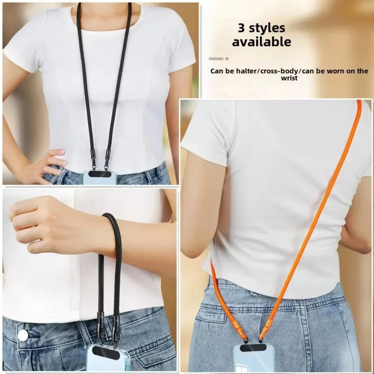 Adjustable Crossbody Phone Case Lanyard with Double Buckle - Multi-functional!