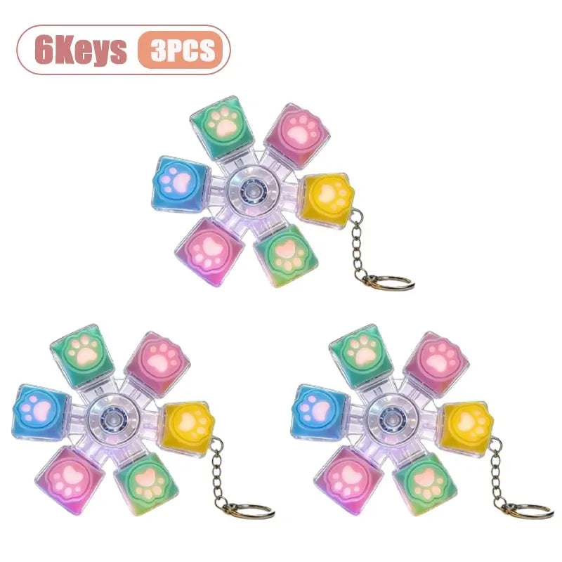 Cat Claw Keycap Fidget Toy - Stress Relief Keychain for Office & Learning