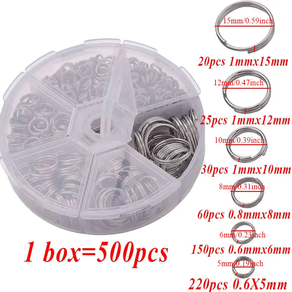 Stainless Steel Double Keychain Connector for DIY Jewelry Projects