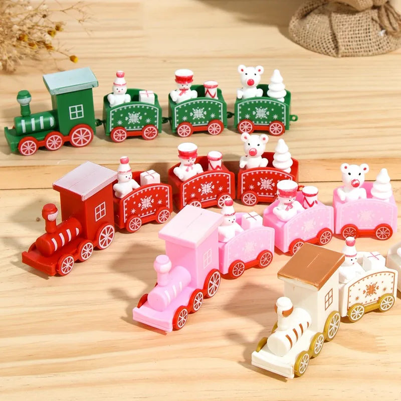 Festive Wooden Christmas Train Ornament - Perfect Holiday Decor