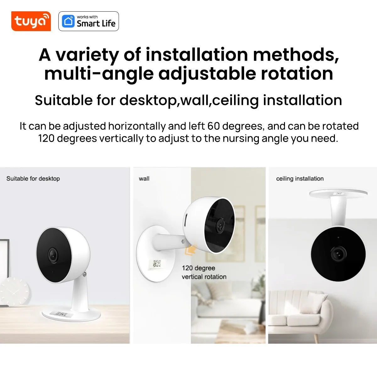 Tuya Smart 1080P Wi-Fi Security Camera with Real-Time Alerts & Audio