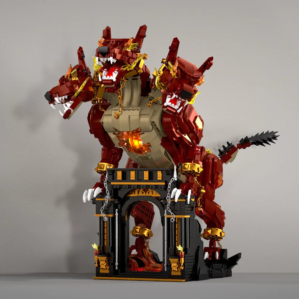 Cerberus Inferno Building Blocks - Three-Headed Dog Puzzle Toy