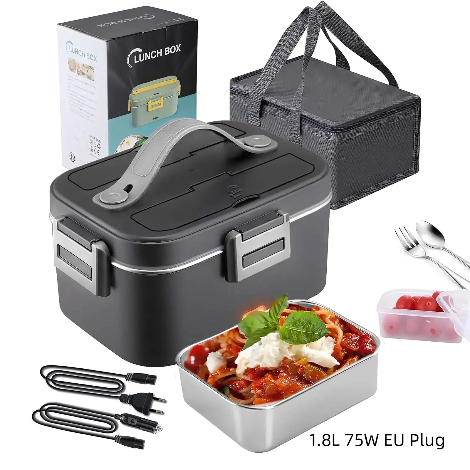 HOMEFISH 1.5L Portable Electric Lunch Box - Leak-Proof Food Warmer