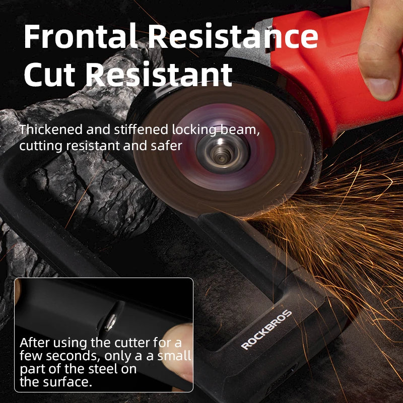 ROCKBROS U-Shaped Anti-Theft Lock for Bikes & Scooters | Durable Security