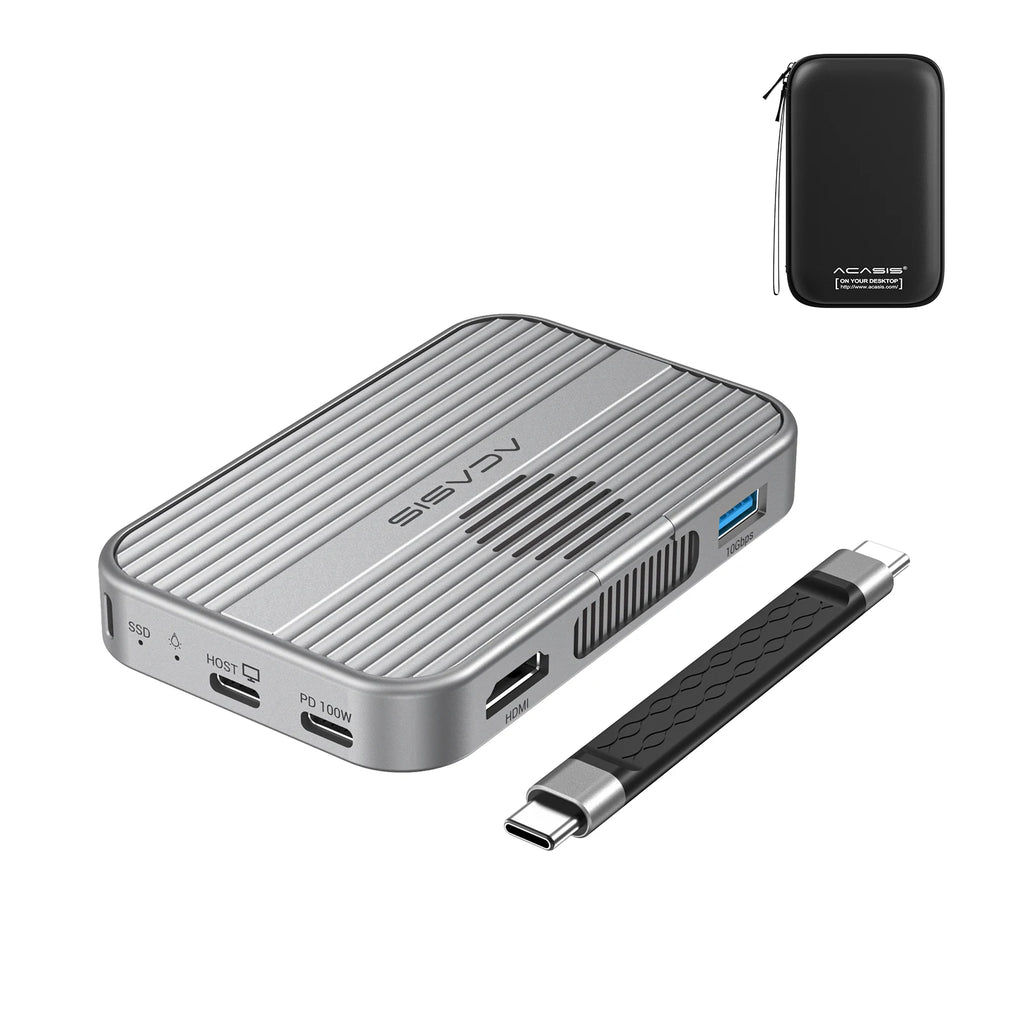 Acasis 10Gbps M.2 NVMe SSD Enclosure & USB-C Dock, Ultra-Fast & Compatible