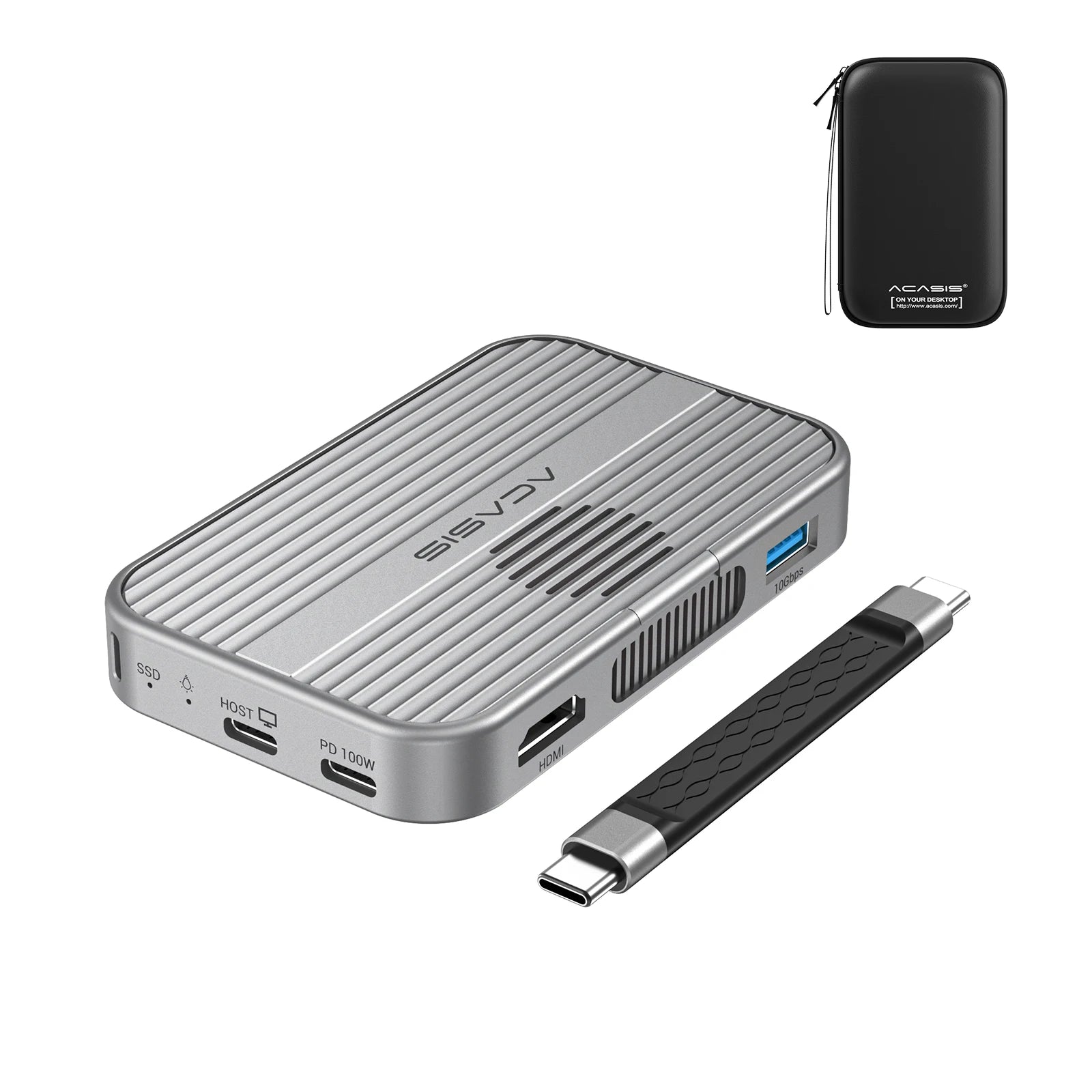 Acasis 10Gbps M.2 NVMe SSD Enclosure & USB-C Dock, Ultra-Fast & Compatible