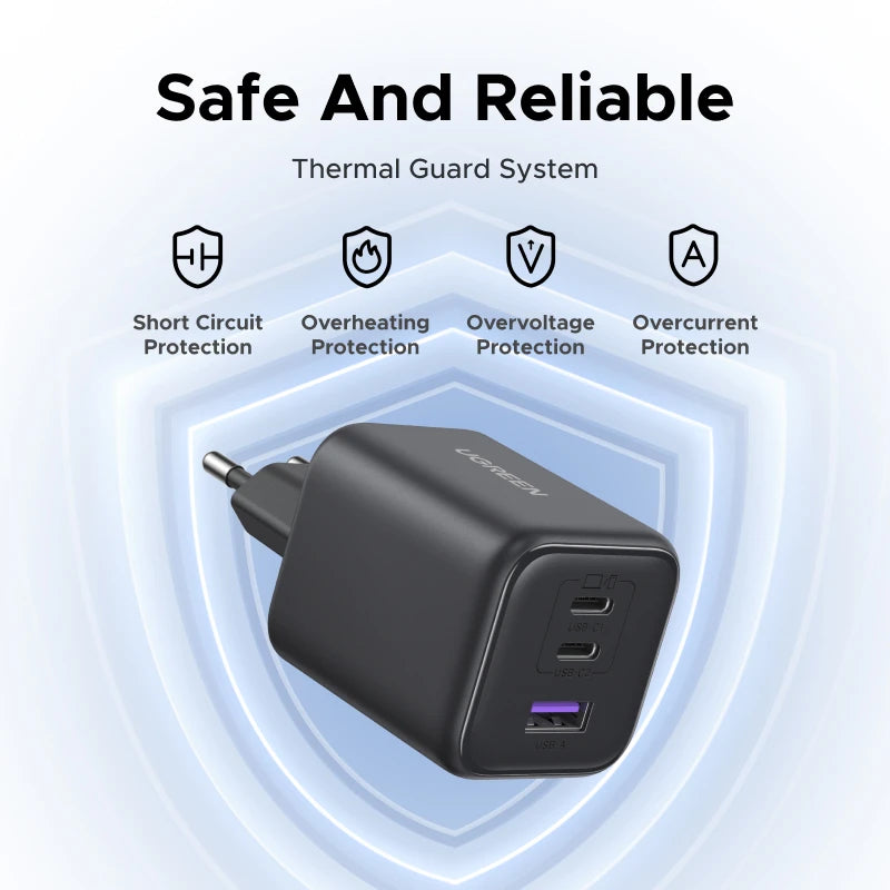 UGREEN 45W GaN USB-C Fast Charger - Rapid & Universal Compatibility