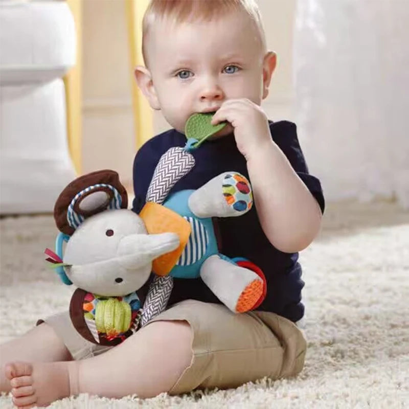 Plush Stuffed Rattle Toys for Infants - Hanging Animal Mobile