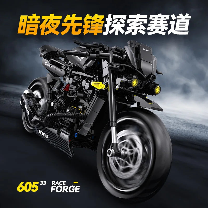 MOULD KING 1:8 Motorcycle Building Block Model Kit - Fun for Kids