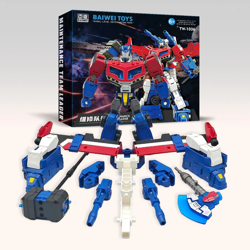 BAIWEI TW-1036: Animated Fire Truck Transforming Action Figure Toy